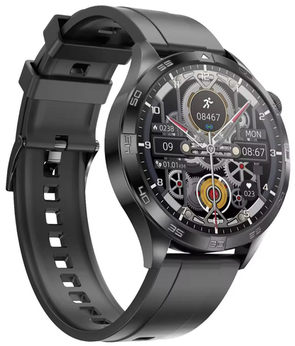 Smartwatch idealSTORE GalaxyONE, Raspuns la Apel, Apelare, GPS, Tracker Fitness, Monitorizare Sanatate, 200 Moduri Sportive, Impermeabil, Management Somn, Asistent Vocal, Ceas Global, Bratara Silicon, Negru