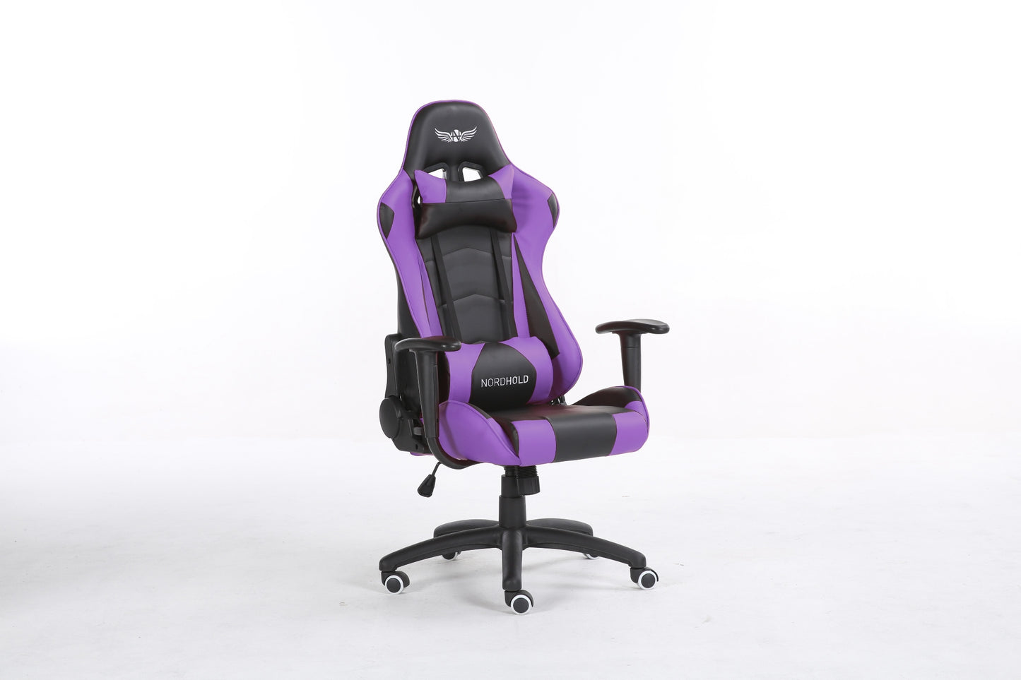 Scaun Gaming Reglabil idealSTORE Racing eSPORT COLLECTION, Asigura pozitia si confortul corect al corpului, Echipat cu cotiere reglabile, perne confortabile, Posibilitatea modificarii unghiului spatarului pana la 180 , Violet