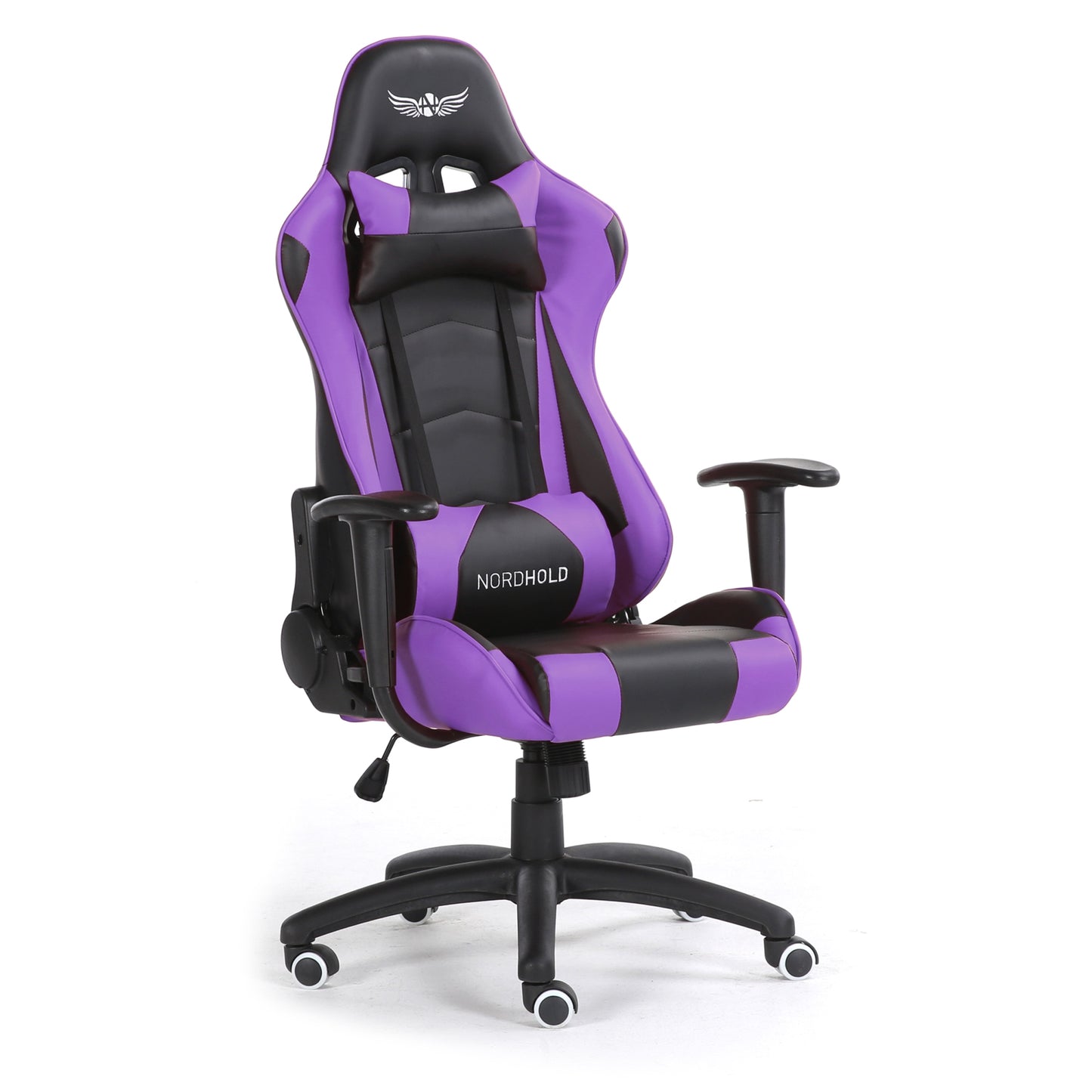 Scaun Gaming Reglabil idealSTORE Racing eSPORT COLLECTION, Asigura pozitia si confortul corect al corpului, Echipat cu cotiere reglabile, perne confortabile, Posibilitatea modificarii unghiului spatarului pana la 180 , Violet