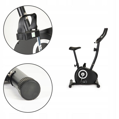 Bicicleta Magnetica idealStore Fitness XPRO, Inaltime Reglabila, Viteza Reglabila, Calculator cu functii de Monitorizare, Pedale cu Curele de sustinere, Picioare Reglabile din Cauciuc