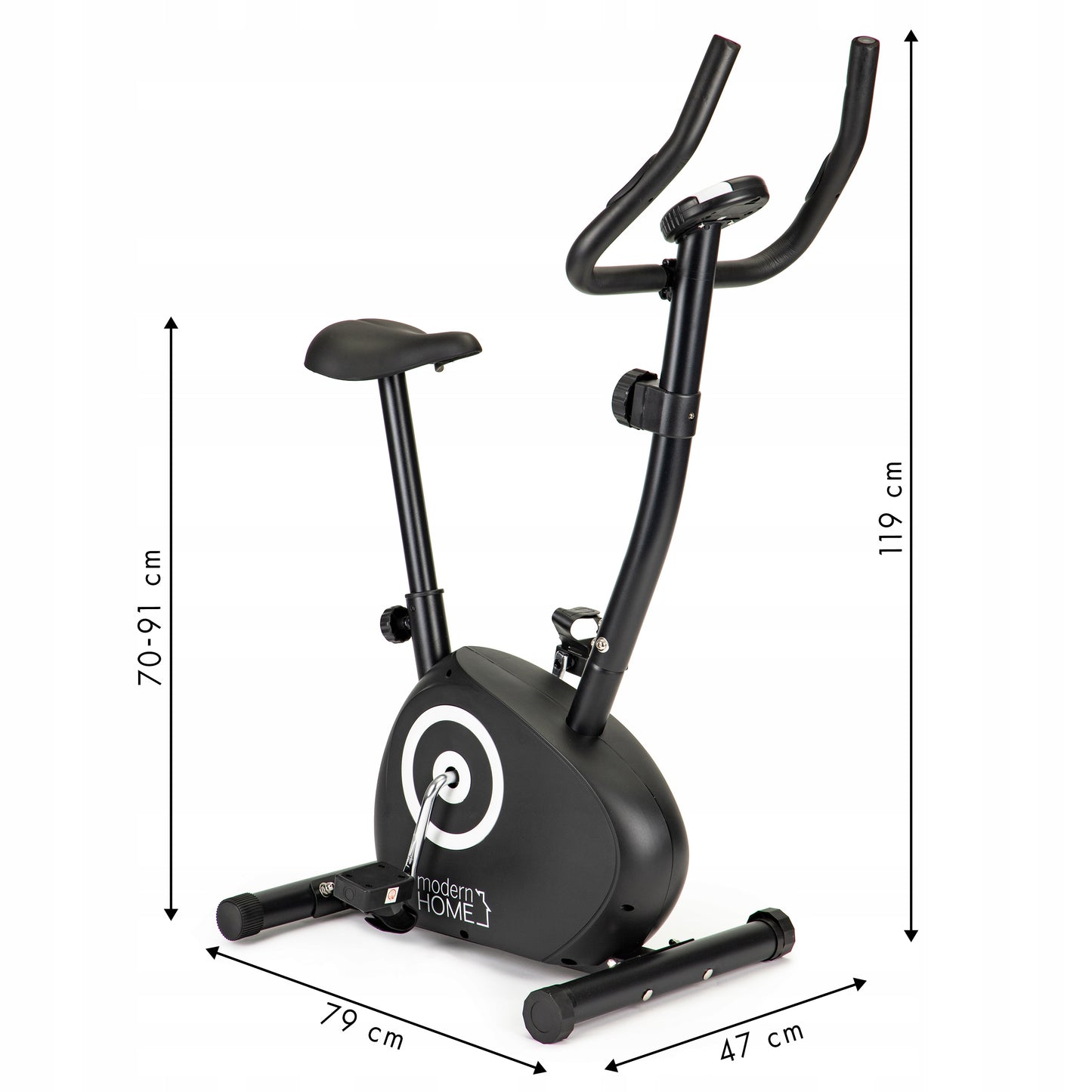 Bicicleta Magnetica idealStore Fitness XPRO, Inaltime Reglabila, Viteza Reglabila, Calculator cu functii de Monitorizare, Pedale cu Curele de sustinere, Picioare Reglabile din Cauciuc