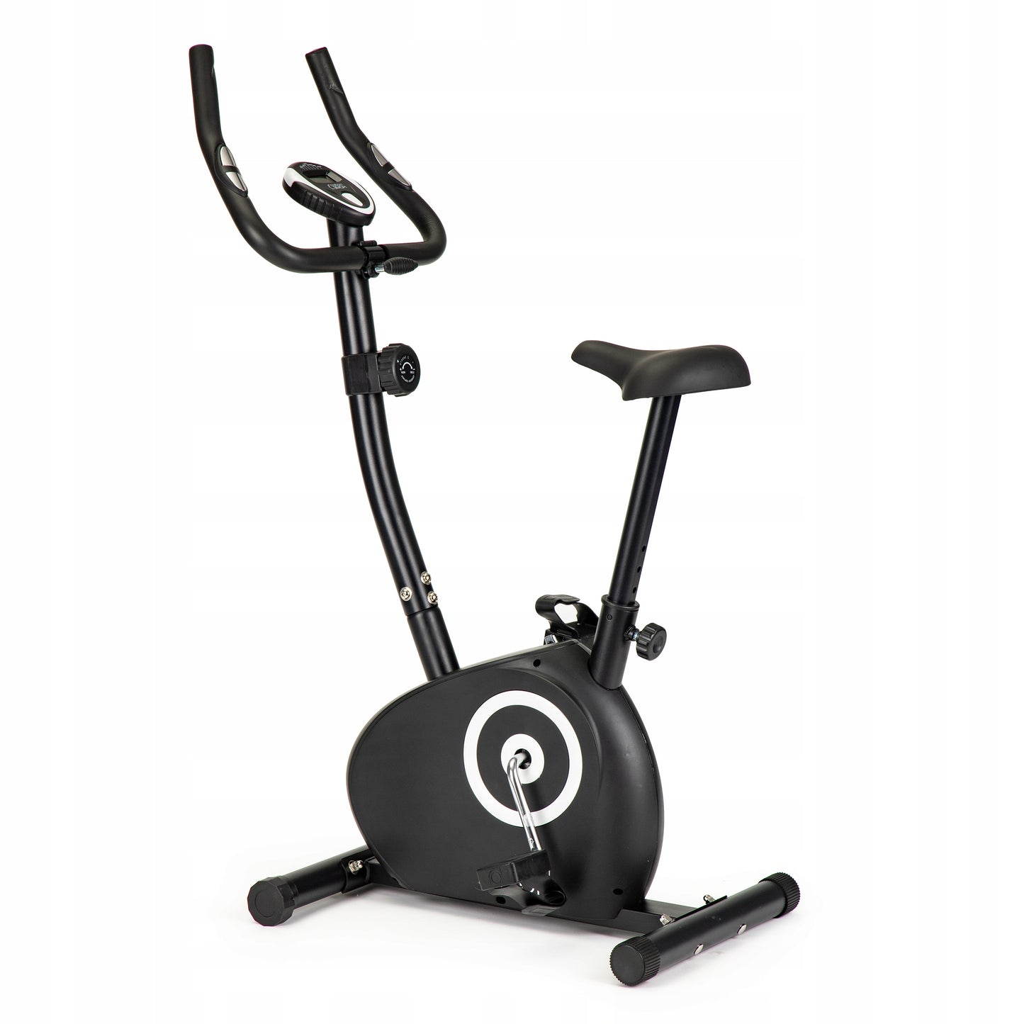 Bicicleta Magnetica idealStore Fitness XPRO, Inaltime Reglabila, Viteza Reglabila, Calculator cu functii de Monitorizare, Pedale cu Curele de sustinere, Picioare Reglabile din Cauciuc