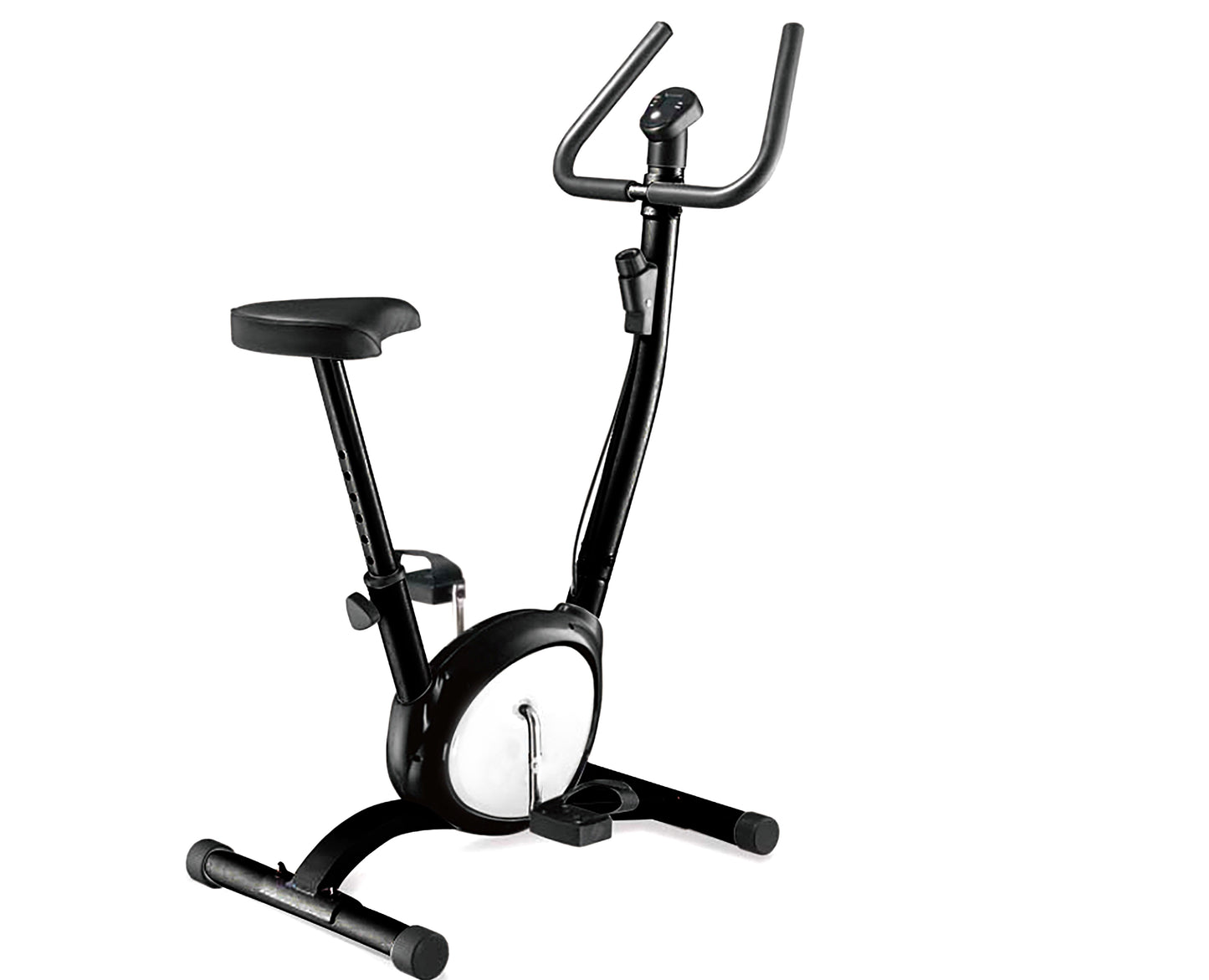Bicicleta fitness Multifunctionala idealSTORE Dimensiuni 115 x 78 cm, Monitorizeaza viteza, distanta, caloriile arse, Sezut reglabil, Echipat cu roti pentru transport, Sarcina 125 Kg, Culoare negru