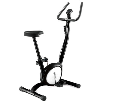 Bicicleta fitness Multifunctionala idealSTORE Dimensiuni 115 x 78 cm, Monitorizeaza viteza, distanta, caloriile arse, Sezut reglabil, Echipat cu roti pentru transport, Sarcina 125 Kg, Culoare negru