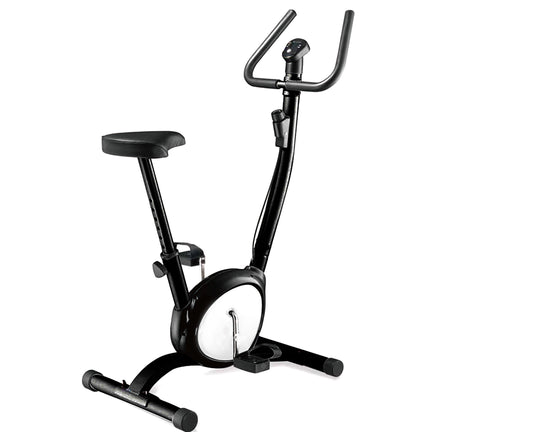 Bicicleta fitness Multifunctionala idealSTORE Dimensiuni 115 x 78 cm, Monitorizeaza viteza, distanta, caloriile arse, Sezut reglabil, Echipat cu roti pentru transport, Sarcina 125 Kg, Culoare negru