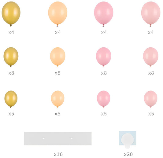 Ghirlanda de Baloane cu Rama LOVE idealSTORE, Dimensiuni 166 x 160 cm, Include 68 de Baloane in Diverse Culori, Latex, 20 de Autocolante adezive cu 2 fete, Ideale pentru petreceri reusite