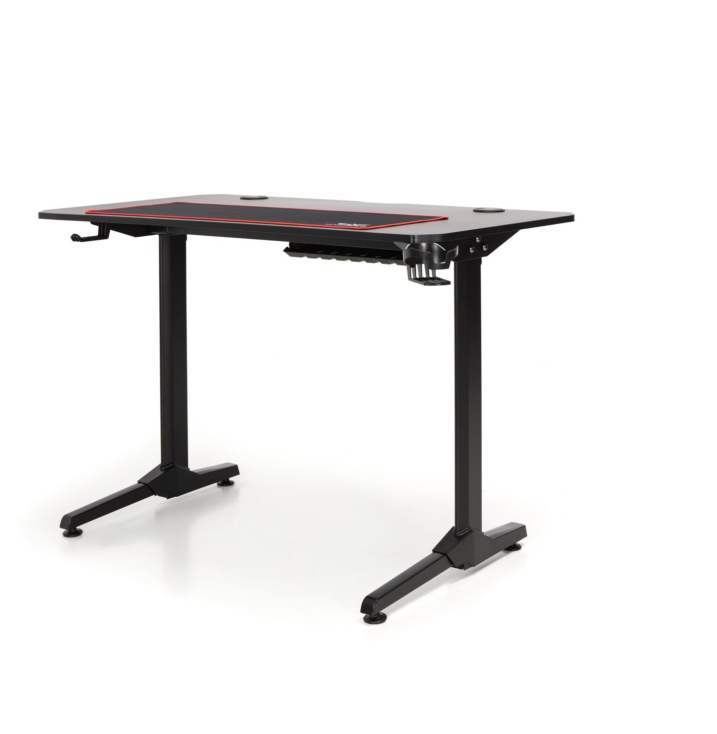 Birou de gaming idealSTORE ROYAL GD, Dimensiuni 111 x 60 x75, Suport pahar, Stabil, Durabil, Realizat din MDF 18 mm, Picioare din metal, Aspect Modern-Vintage