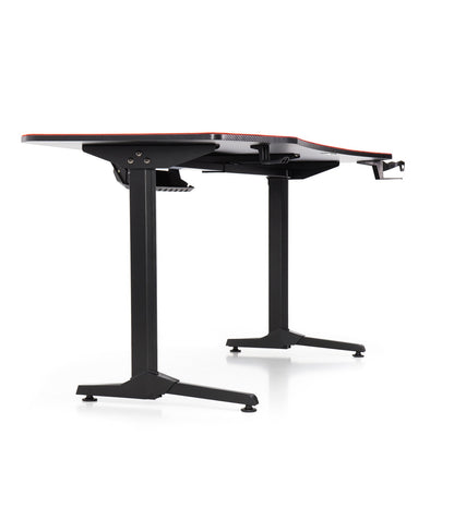 Birou de gaming idealSTORE TITAN BLACK GD, Dimensiuni 160 x 60 x74, Suport pentru casti, Stabil, Durabil, Realizat din MDF, Picioare din metal, Aspect Modern