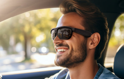 Ochelari inteligenti idealSTORE GlassesXP, Preluare Apel, Microfon HD, Bluetooth 5.3, Ascultare Muzica, Difuzoare incorporate, Sunet Stereo HD, Sunet Notificari, Asistent Vocal, Lentile TAC de Inalta Calitate, Rezistent la Impact si Apa