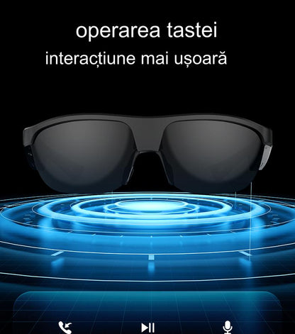 Ochelari inteligenti idealSTORE GlassesXP, Preluare Apel, Microfon HD, Bluetooth 5.3, Ascultare Muzica, Difuzoare incorporate, Sunet Stereo HD, Sunet Notificari, Asistent Vocal, Lentile TAC de Inalta Calitate, Rezistent la Impact si Apa