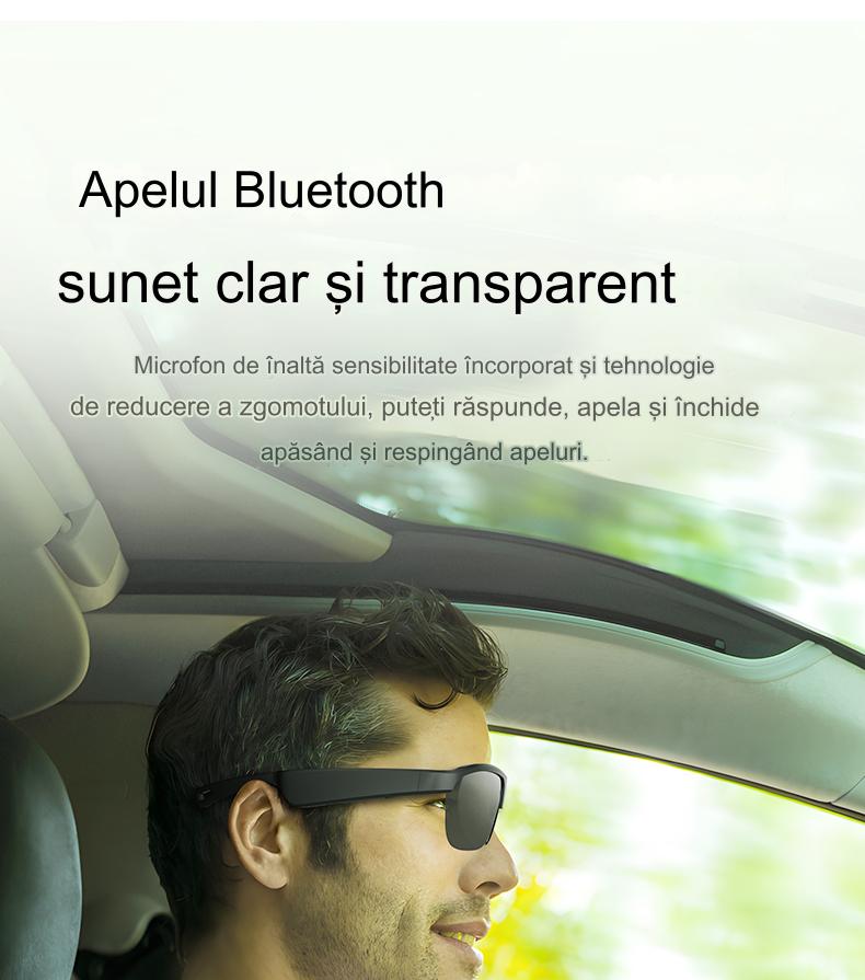 Ochelari inteligenti idealSTORE GlassesXP, Preluare Apel, Microfon HD, Bluetooth 5.3, Ascultare Muzica, Difuzoare incorporate, Sunet Stereo HD, Sunet Notificari, Asistent Vocal, Lentile TAC de Inalta Calitate Orange, Rezistent la Impact si Apa