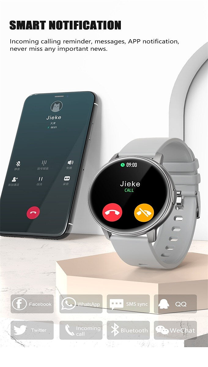 Ceas SmartWatch GoFit idealStore, Ecran Full Touch 1.3 inch, Rezistent la Apa IP68, Bluetooth, Monitor Ritm Cardiac, Tensiunea Arteriala, Oxigen din Sange, Momento Apel/Mesaje, Multi-Sport, Compatibil iOS si Android, Negru