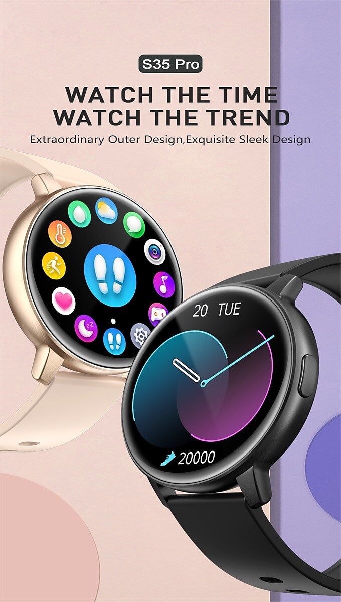 Ceas SmartWatch GoFit idealStore, Ecran Full Touch 1.3 inch, Rezistent la Apa IP68, Bluetooth, Monitor Ritm Cardiac, Tensiunea Arteriala, Oxigen din Sange, Momento Apel/Mesaje, Multi-Sport, Compatibil iOS si Android, Gold