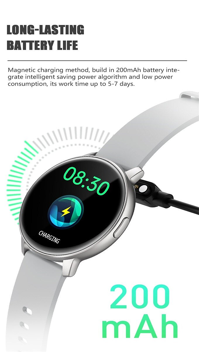 Ceas SmartWatch GoFit idealStore, Ecran Full Touch 1.3 inch, Rezistent la Apa IP68, Bluetooth, Monitor Ritm Cardiac, Tensiunea Arteriala, Oxigen din Sange, Momento Apel/Mesaje, Multi-Sport, Compatibil iOS si Android, Gold