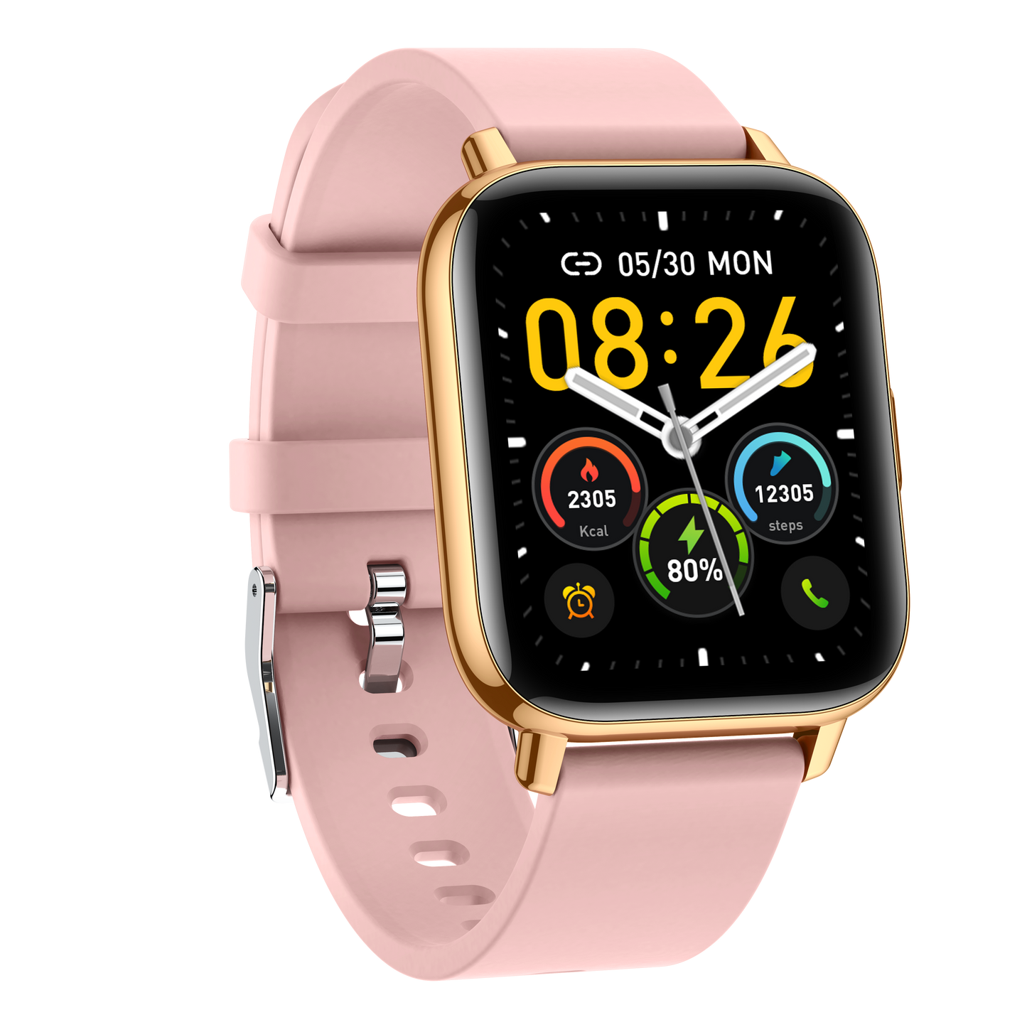 Ceas SmartWatch Gold Star idealSTORE, Ecran TFT 1,69, Android/IOS, Bluetooth, Difuzor-Microfon, Control Muzica, Camera, Apeluri, Norificari, Vreme, Fitness Traker, IP67, Monitorizare Somn, Ritm Cardiac, Tensiune Arteriala, SpO2, Sport, Pedometru