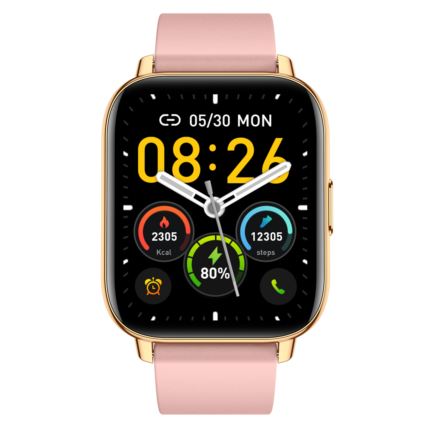 Ceas SmartWatch Gold Star idealSTORE, Ecran TFT 1,69, Android/IOS, Bluetooth, Difuzor-Microfon, Control Muzica, Camera, Apeluri, Norificari, Vreme, Fitness Traker, IP67, Monitorizare Somn, Ritm Cardiac, Tensiune Arteriala, SpO2, Sport, Pedometru