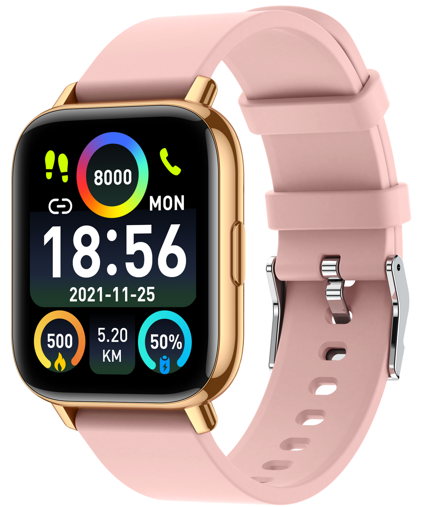 Ceas SmartWatch Gold Star idealSTORE, Ecran TFT 1,69, Android/IOS, Bluetooth, Difuzor-Microfon, Control Muzica, Camera, Apeluri, Norificari, Vreme, Fitness Traker, IP67, Monitorizare Somn, Ritm Cardiac, Tensiune Arteriala, SpO2, Sport, Pedometru