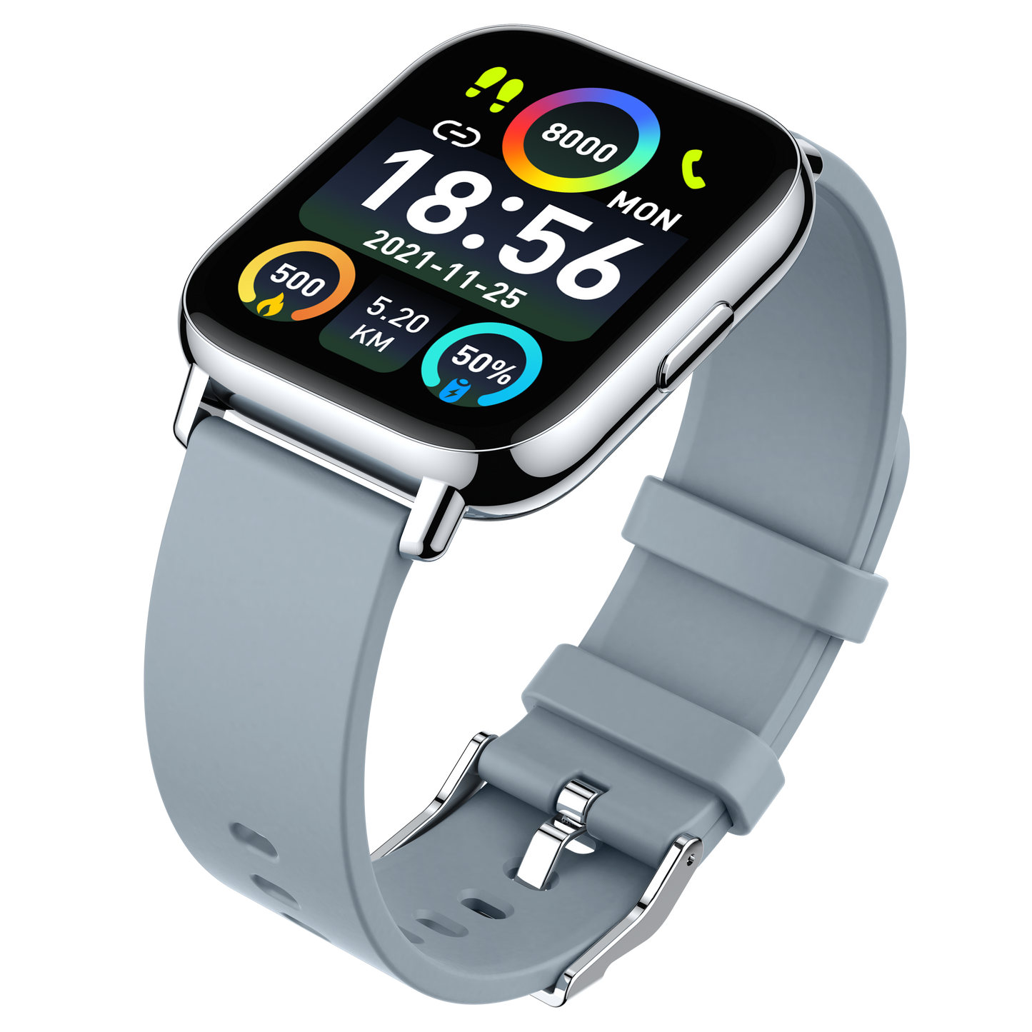 Ceas SmartWatch Gray Star idealSTORE, Ecran TFT 1, 69, Android/IOS, Bluetooth, Difuzor-Microfon, Control Muzica, Camera, Apeluri, Norificari, Vreme, Fitness Traker, IP67, Monitorizare Somn, Ritm Cardiac, Tensiune Arteriala, SpO2, Sport, Pedometru