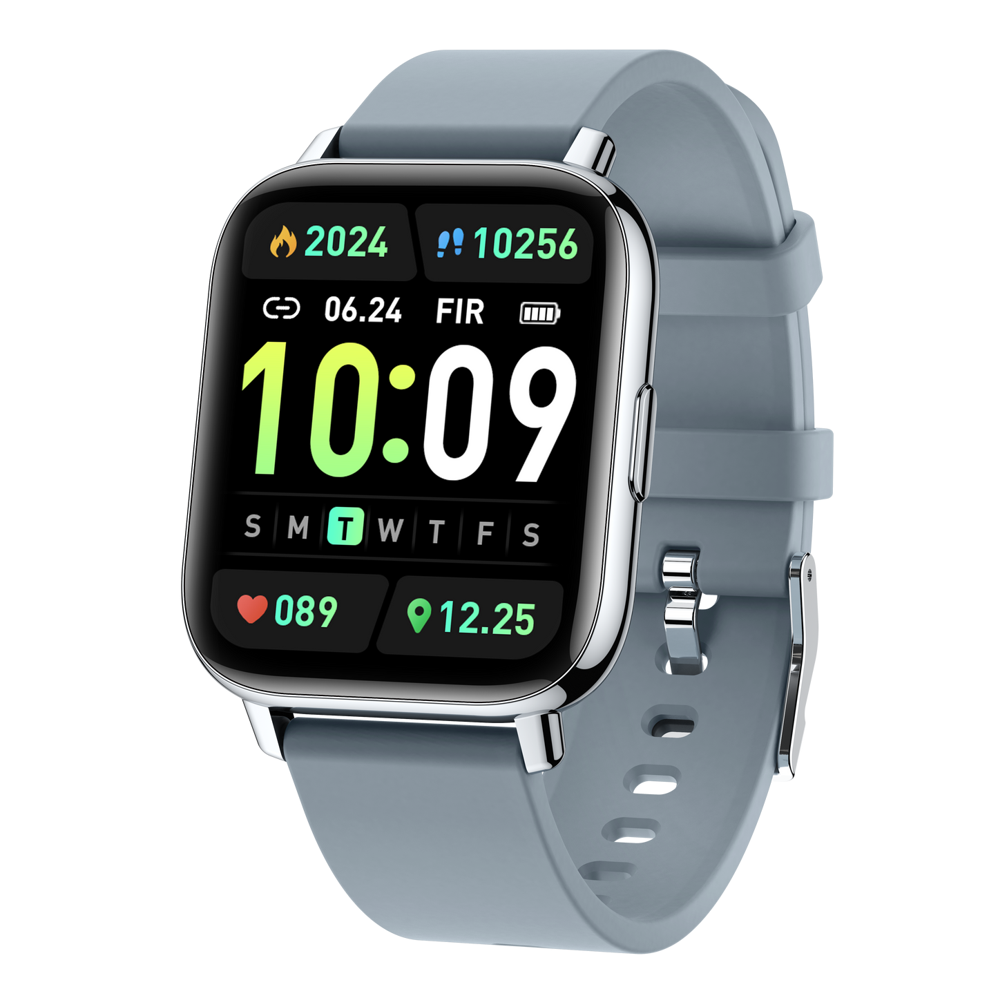 Ceas SmartWatch Gray Star idealSTORE, Ecran TFT 1, 69, Android/IOS, Bluetooth, Difuzor-Microfon, Control Muzica, Camera, Apeluri, Norificari, Vreme, Fitness Traker, IP67, Monitorizare Somn, Ritm Cardiac, Tensiune Arteriala, SpO2, Sport, Pedometru
