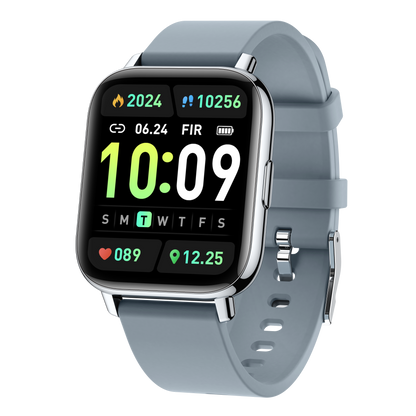 Ceas SmartWatch Gray Star idealSTORE, Ecran TFT 1, 69, Android/IOS, Bluetooth, Difuzor-Microfon, Control Muzica, Camera, Apeluri, Norificari, Vreme, Fitness Traker, IP67, Monitorizare Somn, Ritm Cardiac, Tensiune Arteriala, SpO2, Sport, Pedometru