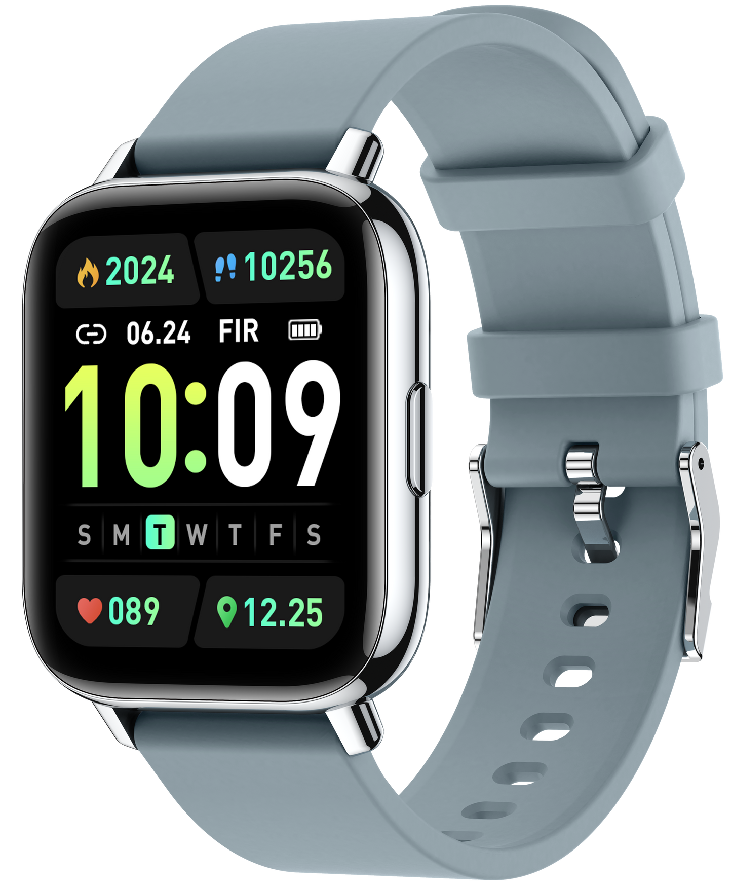 Ceas SmartWatch Gray Star idealSTORE, Ecran TFT 1, 69, Android/IOS, Bluetooth, Difuzor-Microfon, Control Muzica, Camera, Apeluri, Norificari, Vreme, Fitness Traker, IP67, Monitorizare Somn, Ritm Cardiac, Tensiune Arteriala, SpO2, Sport, Pedometru