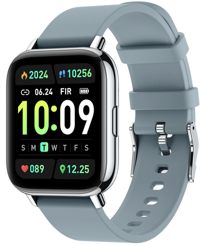 Ceas SmartWatch Gray Star idealSTORE, Ecran TFT 1, 69, Android/IOS, Bluetooth, Difuzor-Microfon, Control Muzica, Camera, Apeluri, Norificari, Vreme, Fitness Traker, IP67, Monitorizare Somn, Ritm Cardiac, Tensiune Arteriala, SpO2, Sport, Pedometru