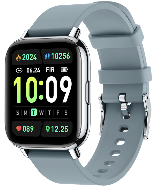 Ceas SmartWatch Gray Star idealSTORE, Ecran TFT 1, 69, Android/IOS, Bluetooth, Difuzor-Microfon, Control Muzica, Camera, Apeluri, Norificari, Vreme, Fitness Traker, IP67, Monitorizare Somn, Ritm Cardiac, Tensiune Arteriala, SpO2, Sport, Pedometru