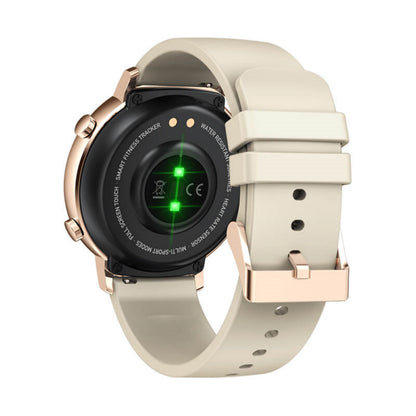 Ceas Smartwatch si Bratara Fitness FirstWear IdealSTORE, Ecran tactil complet rotund 1,3 inch, Rezistent la apa, Monitorizare ritm cardiac, Tensiune Arteriala, Functie MultiSport, Compatibil cu Android si IOS, Rose