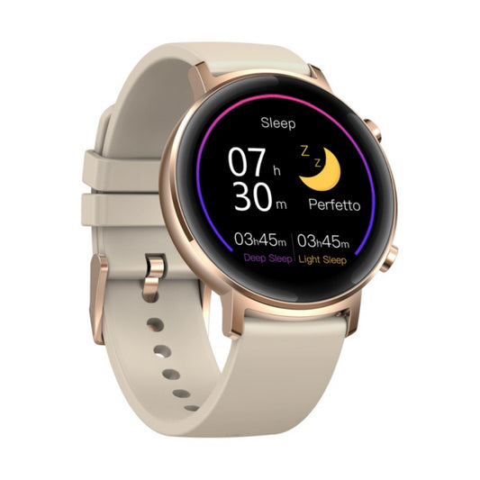 Ceas Smartwatch si Bratara Fitness FirstWear IdealSTORE, Ecran tactil complet rotund 1,3 inch, Rezistent la apa, Monitorizare ritm cardiac, Tensiune Arteriala, Functie MultiSport, Compatibil cu Android si IOS, Rose