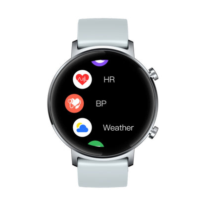 Ceas Smartwatch si Bratara Fitness FirstWear IdealSTORE, Ecran tactil complet rotund 1,3 inch, Rezistent la apa, Monitorizare ritm cardiac, Tensiune Arteriala, Functie MultiSport, Compatibil cu Android si IOS, Silver