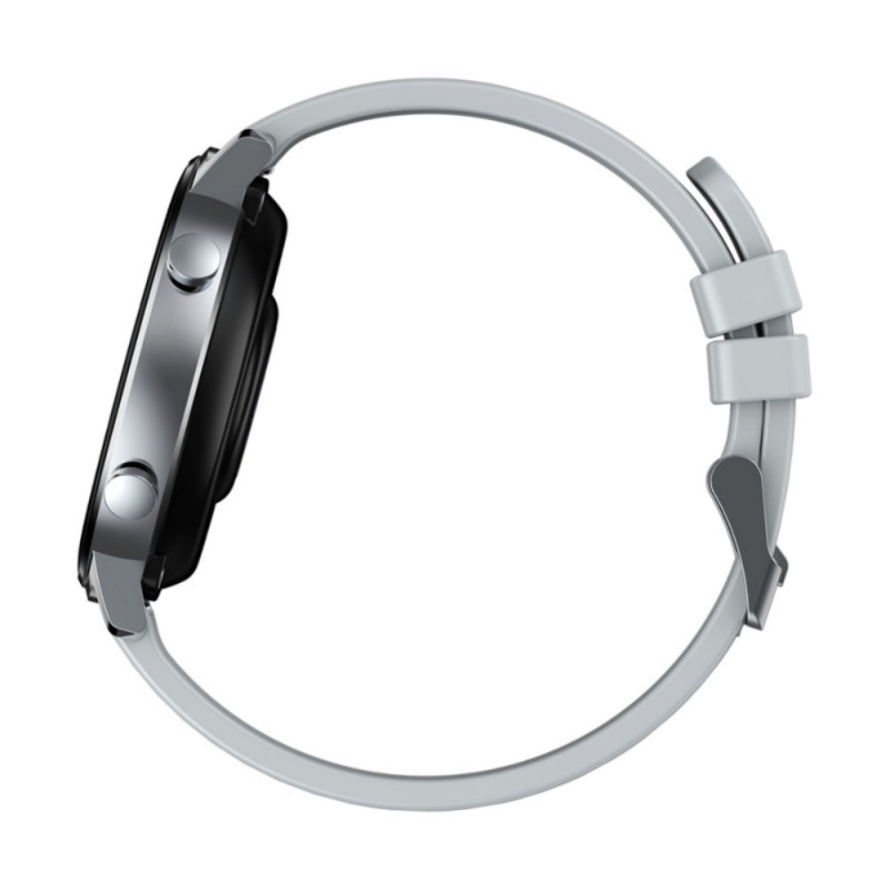 Ceas Smartwatch si Bratara Fitness FirstWear IdealSTORE, Ecran tactil complet rotund 1,3 inch, Rezistent la apa, Monitorizare ritm cardiac, Tensiune Arteriala, Functie MultiSport, Compatibil cu Android si IOS, Silver