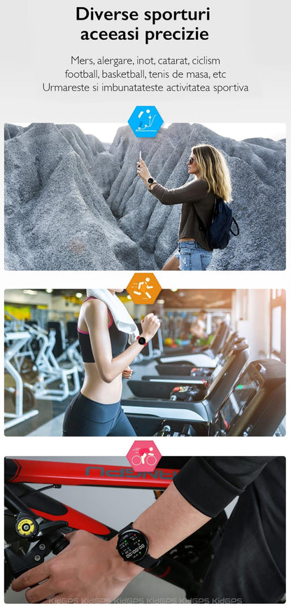 Ceas smartWatch COLLECTION W33 idealSTORE, Ecran tactil IPS, Bluetooth, Notificari Twitter, mesaje, Facebook, Skipe, Whatsapp, Monitorizeaza ritmul cardiac, ECG, Pedometru, Distanta, Calorii, IP 68, Negru