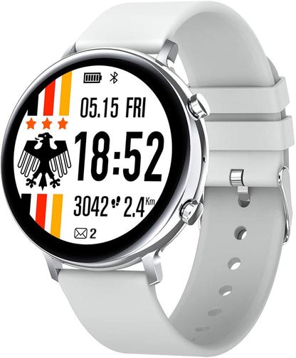 Ceas smartWatch COLLECTION W33 idealSTORE, Ecran tactil IPS, Bluetooth, Notificari, Monitorizeaza ritmul cardiac, ECG, Pedometru, Distanta, Calorii, IP 68, Gri