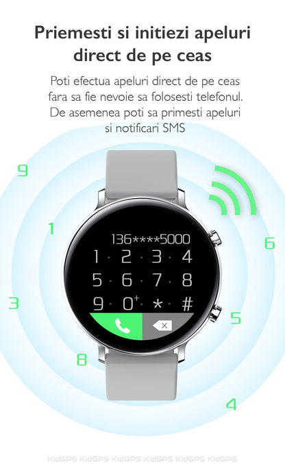 Ceas smartWatch COLLECTION W33 idealSTORE, Ecran tactil IPS, Bluetooth, Notificari Twitter, mesaje, Facebook, Skipe, Whatsapp, Monitorizeaza ritmul cardiac, ECG, Pedometru, Distanta, Calorii, IP 68, Culoare ROSE