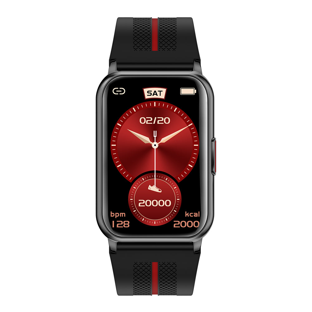 Ceas Smartwatch Pro Collection H76 idealSTORE, Ecran curbat 1.57 inch, IP68, Bluetooth 5,1, Compatibil Adroid, iOS, Pedometru, Masurarea caloriilor, Pulsului, Monitorizare ritm cardiac, Notificari, Negru