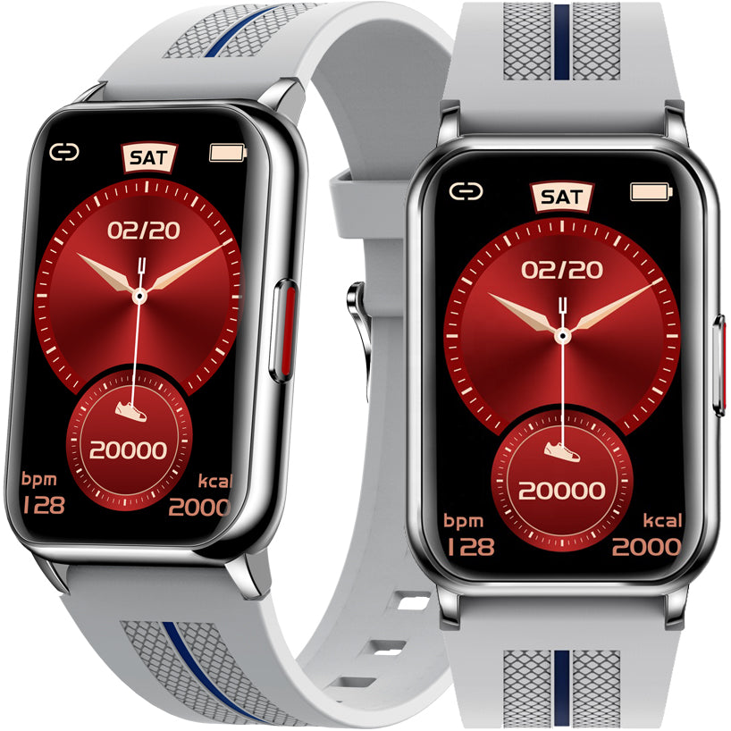 Ceas Smartwatch Pro Collection H76 idealSTORE, Ecran curbat 1.57 inch, IP68, Bluetooth 5,1, Compatibil Adroid, iOS, Pedometru, Masurarea caloriilor, Pulsului, Monitorizare ritm cardiac, Notificari, Gri