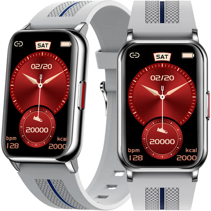 Ceas Smartwatch Pro Collection H76 idealSTORE, Ecran curbat 1.57 inch, IP68, Bluetooth 5,1, Compatibil Adroid, iOS, Pedometru, Masurarea caloriilor, Pulsului, Monitorizare ritm cardiac, Notificari, Gri