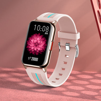 Ceas Smartwatch Pro Collection H76 idealSTORE, Ecran curbat 1.57 inch, IP68, Bluetooth 5,1, Compatibil Adroid, iOS, Pedometru, Masurarea caloriilor, Pulsului, Monitorizare ritm cardiac, Notificari, Roz