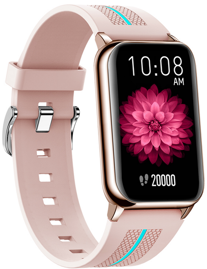 Ceas Smartwatch Pro Collection H76 idealSTORE, Ecran curbat 1.57 inch, IP68, Bluetooth 5,1, Compatibil Adroid, iOS, Pedometru, Masurarea caloriilor, Pulsului, Monitorizare ritm cardiac, Notificari, Roz