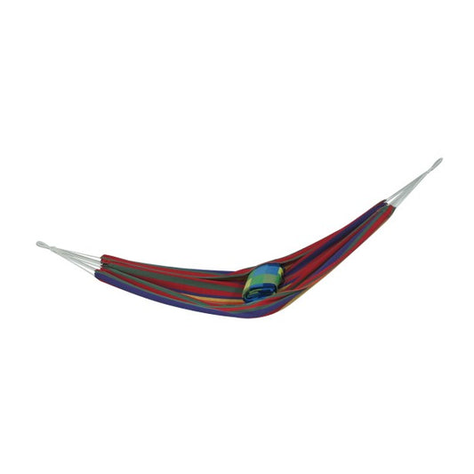 Hamac IDL SummerTime HangOut Red cu dungi, Material textil premium, Usor de montat, Dimensiune 100/80 x 200 cm, Multicolor