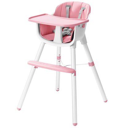 Scaun pentru hranire 2 in 1 idealSTORE Princess Food, Dimensiuni 84 x 55 x 55 cm, 6-36 luni Centura de siguranta cu prindere in 5 puncte, Inaltime reglabila, Tava detasabila, Constructie stabila cu picioare antiderapante, Maxim 50 kg