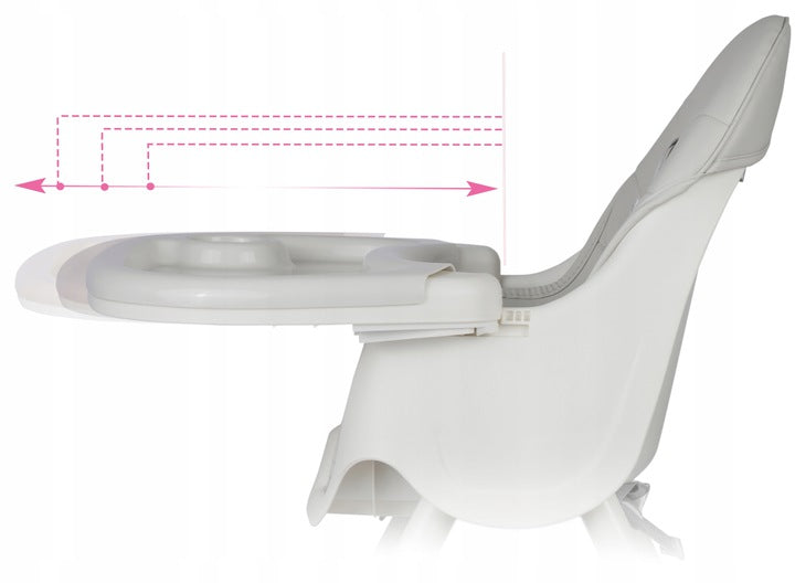 Scaun pentru hranire 2 in 1 idealSTORE STAR Junior, Centura de siguranta cu prindere in 5 puncte, Inaltime reglabila, Tava detasabila, Picioare antiderapante, Greutate maxima 50 KG