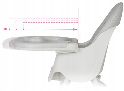 Scaun pentru hranire 2 in 1 idealSTORE STAR Junior, Centura de siguranta cu prindere in 5 puncte, Inaltime reglabila, Tava detasabila, Picioare antiderapante, Greutate maxima 50 KG