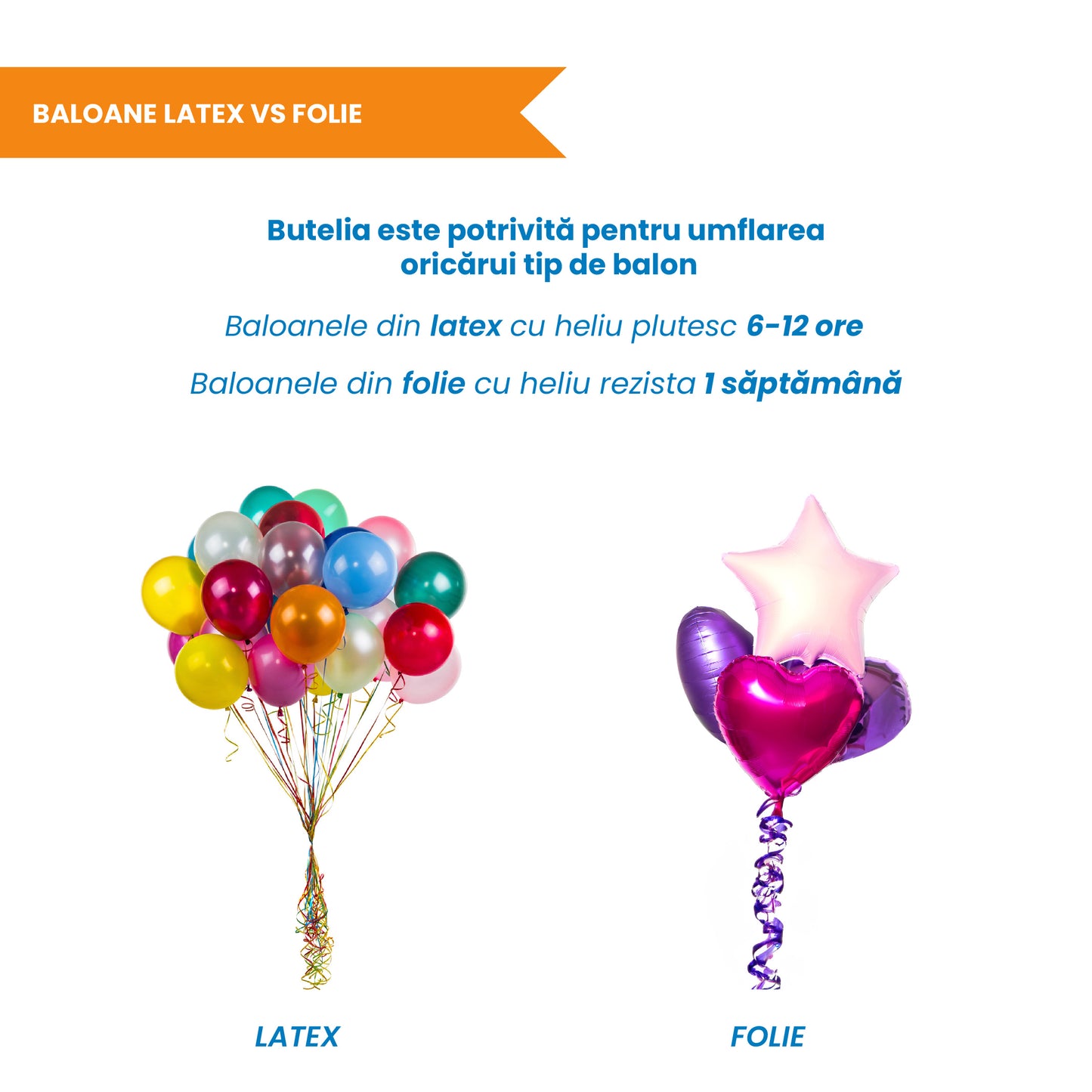 Butelie cu Heliu Party Time IdealSTORE, potrivita pentru toate tipurile de baloane, usor de folosit, include reductor, capacitate 0,2 m3, ideala pentru petreceri, roz