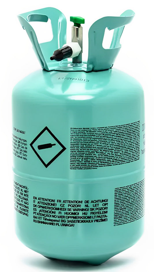 Butelie cu Heliu IdealSTORE, potrivita pentru toate tipurile de baloane, usor de folosit, include reductor, capacitate 0,2 m3, ideala pentru petreceri, verde