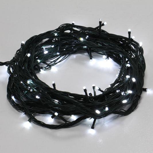 Instalatie IDL Profesionala pentru brad, 100 led-uri albe ce realizeaza un mediu ambiental primitor si calduros, Controler interior/exterior cu 8 functii si grad de protectie IP44