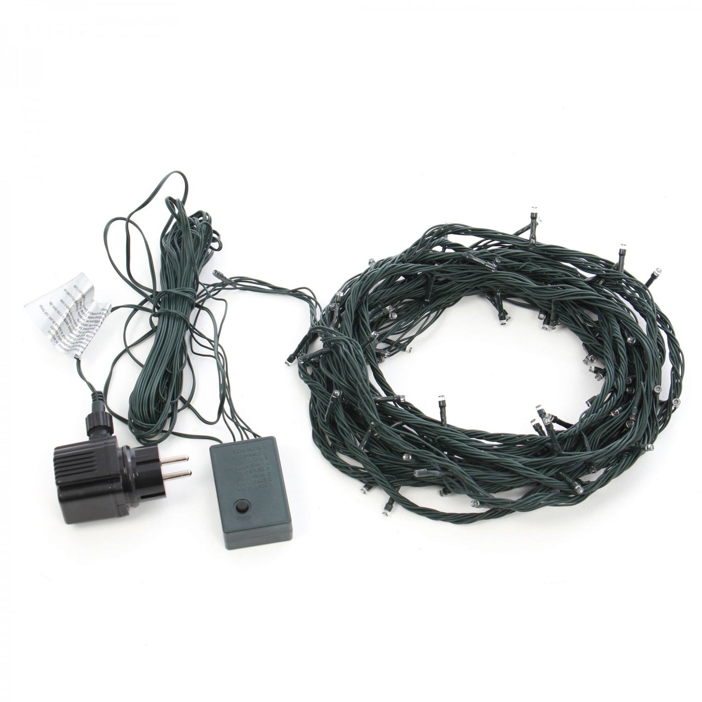 Instalatie IDL Profesionala pentru brad, 100 led-uri albe ce realizeaza un mediu ambiental primitor si calduros, Controler interior/exterior cu 8 functii si grad de protectie IP44