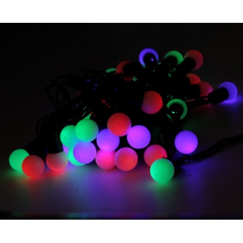 Instalatie IDL Profesionala pentru brad, 100 led-uri multicolore ce realizeaza un mediu ambiental primitor si calduros, Controler interior/exterior cu 8 functii si grad de protectie IP44