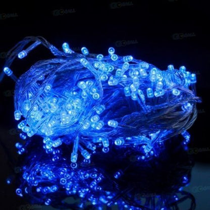 Instalatie IDL Profesionala pentru brad, 120 led-uri albastre pentru o atmosfera relaxanta, Controler interior/exterior cu 8 functii, Grad de protectie IP44