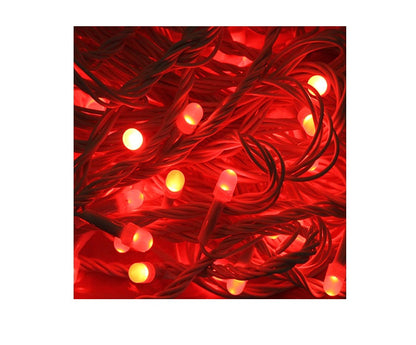 Instalatie IDL Profesionala pentru brad, 120 led-uri rosii pentru o atmosfera relaxanta, Controler interior/exterior cu 8 functii, Grad de protectie IP44